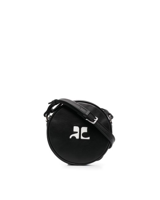 Courrèges logo-embossed rounded crossbody bag
