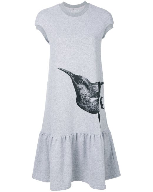 Ioana Ciolacu bird print T-shirt dress