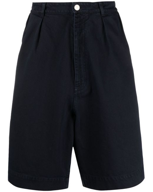 Raf Simons pleat-detail cotton Bermuda shorts