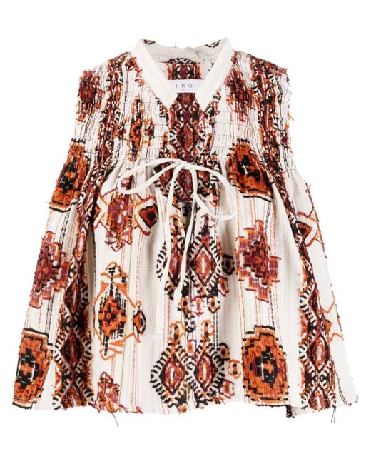 Iro all-over graphic-print blouse