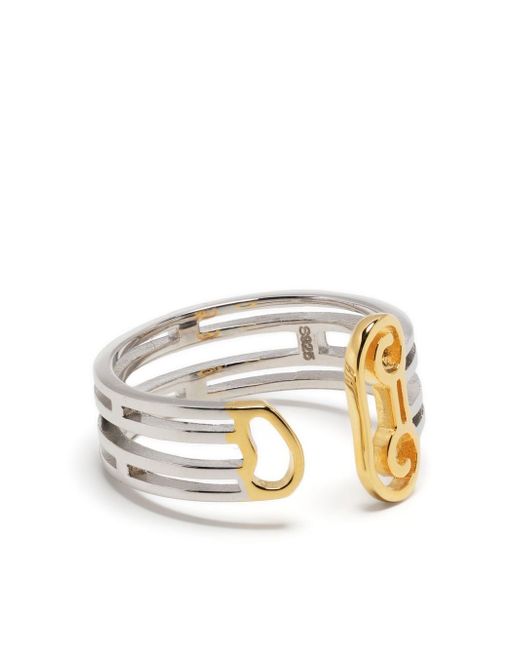 Aries two-tone plated ring