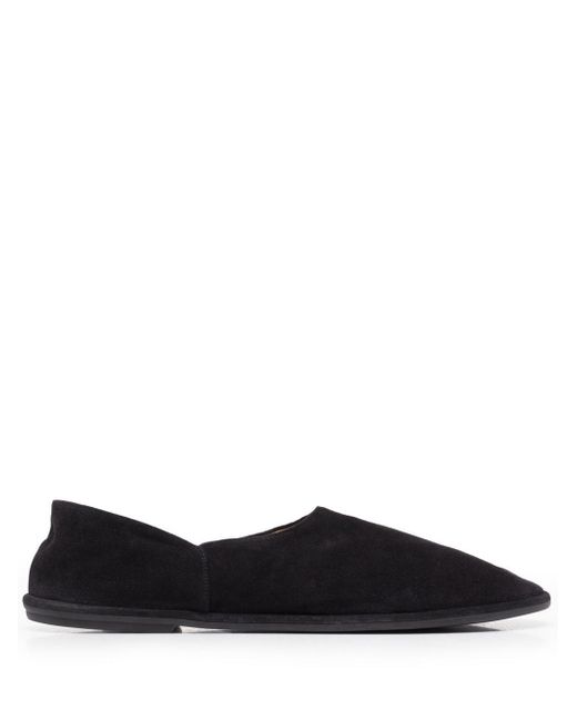 The Row suede slip-on loafers