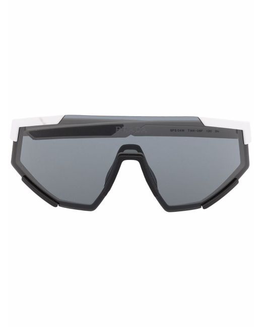 Prada shield-frame oversize sunglasses