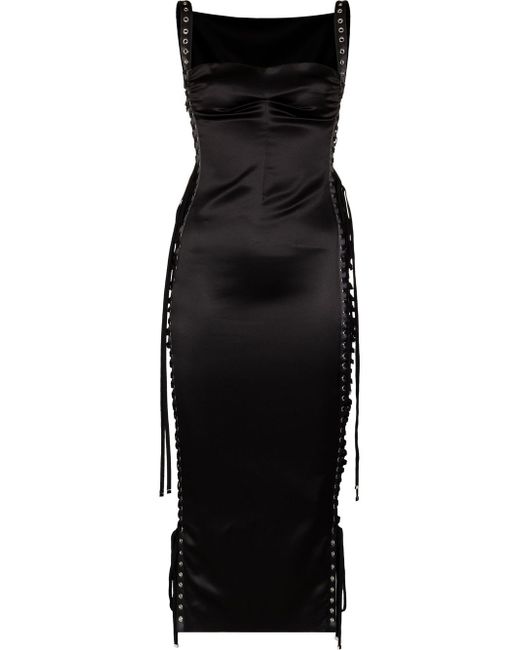 Dolce & Gabbana lace-detail sleeveless midi dress