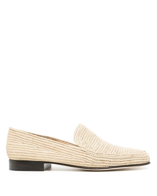 Edhen Milano almond-toe woven loafers