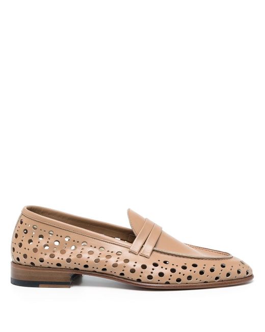 Malone Souliers perforated-detail leather loafers