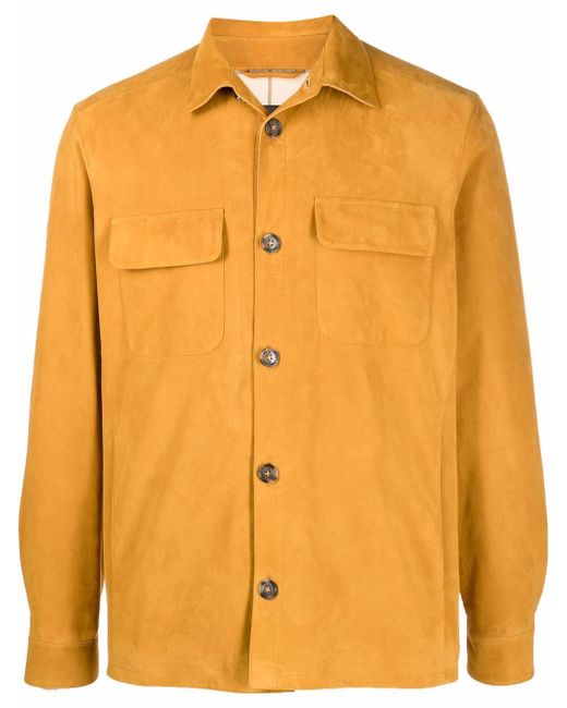 Loro Piana water-repellent suede shirt jacket