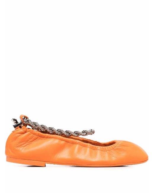 Dorothee Schumacher foldable chain-detail ballerina shoes