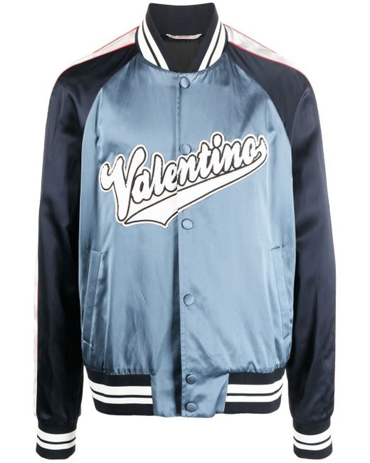 Valentino logo-patch bomber jacket