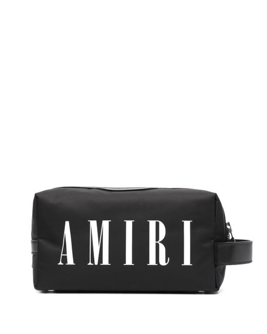 Amiri logo-print detail wash bag