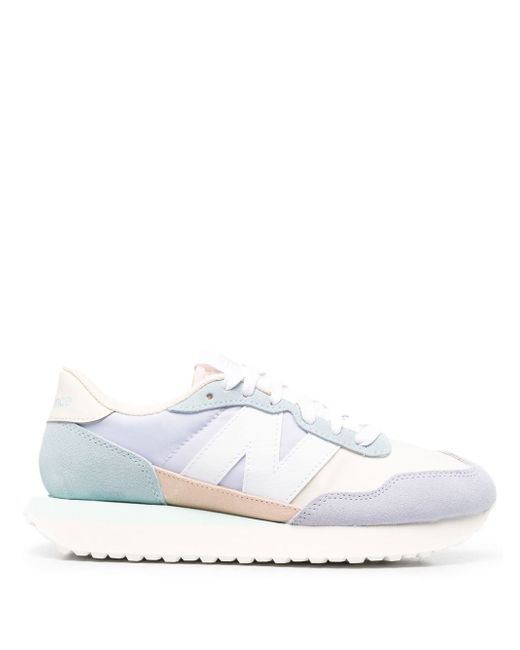 New Balance panelled logo-patch sneakers