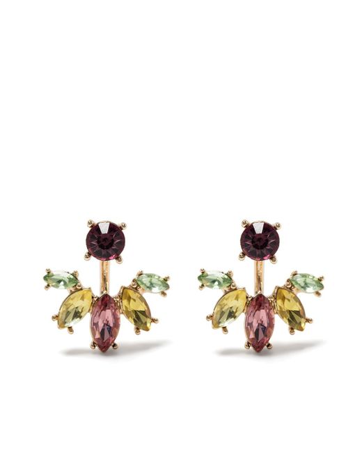 Marchesa Notte under-hoop gem earrings