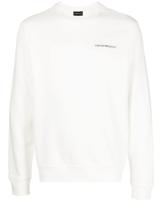 Emporio Armani logo-print cotton sweatshirt