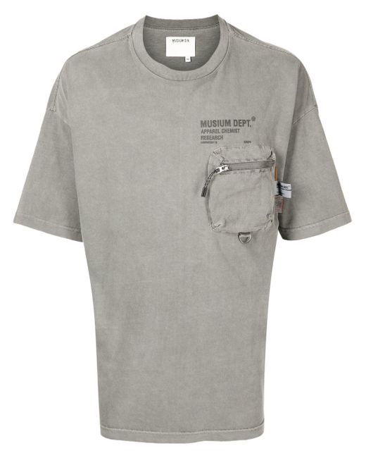 Musium Div. zip-pocket cotton T-shirt