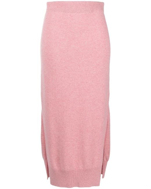 Barrie high-waist cashmere maxi skirt