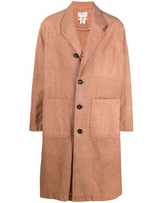 Bally distressed single-breasted coat