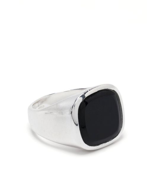 Hatton Labs black agate signet ring