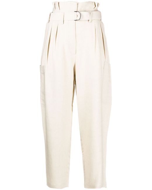Iro Masit paperbag-waist cropped trousers
