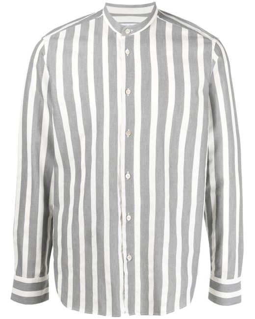 Boglioli band-collar striped shirt