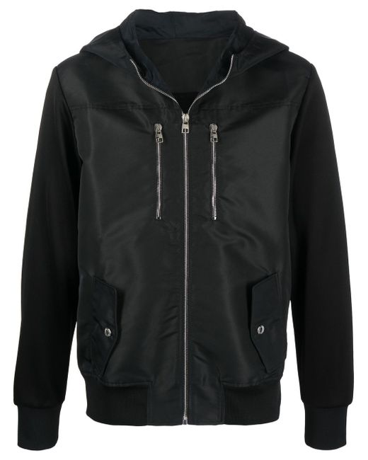Alexander McQueen contrast-panel zip-up hoodie