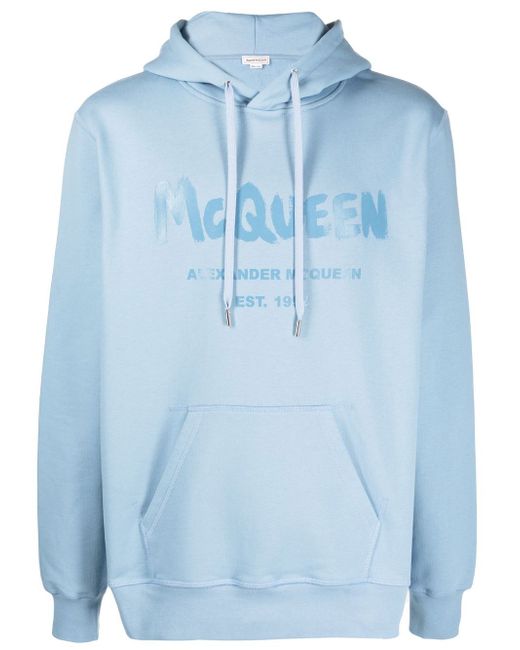 Alexander McQueen logo-print hooded sweatshirt