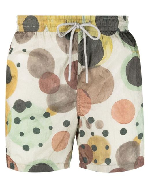 Costumein polka dot-print swim shorts