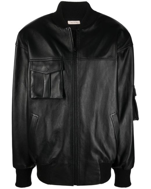 The Mannei leather bomber jacket