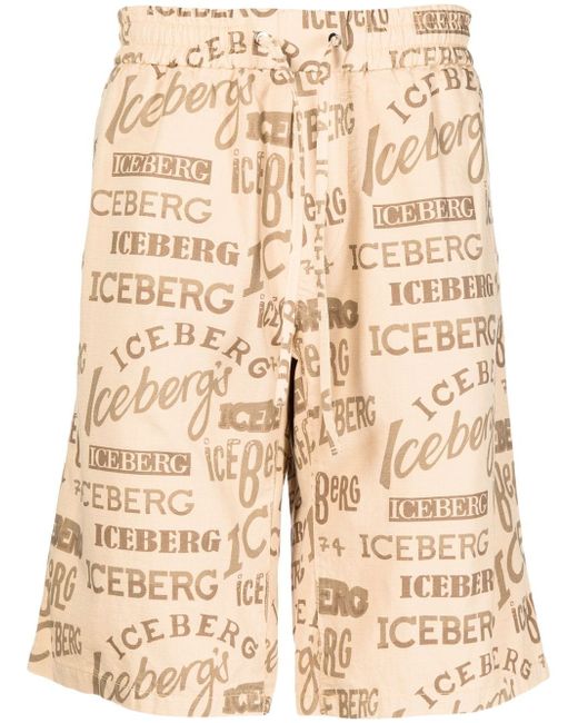 Iceberg logo-print deck shorts