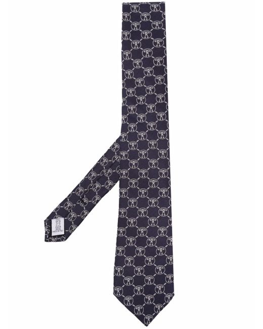 Moschino monogram-print silk tie