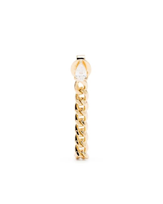 Anita Ko 18kt yellow cuban link diamond loop earring