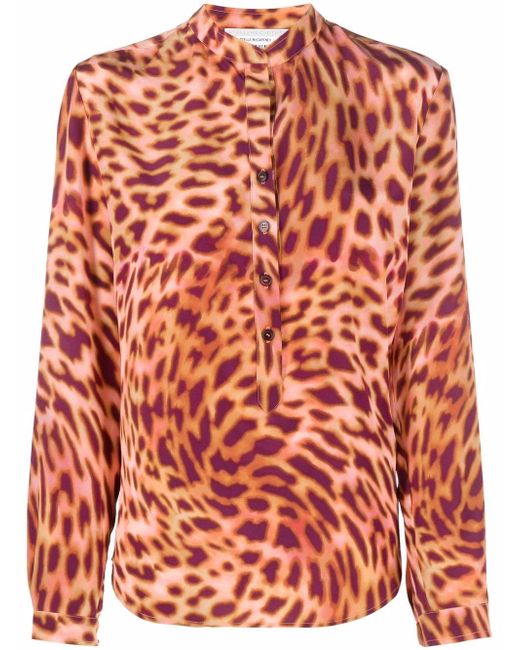 Stella McCartney cheetah print silk shirt