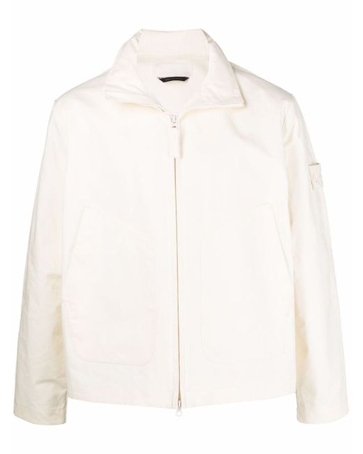 Stone Island Compass-patch funnel-neck jacket