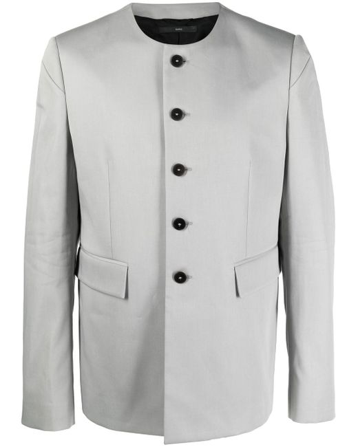 Sapio tailored collarless single-breasted jacket