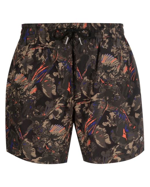 Les Hommes floral-print swim shorts