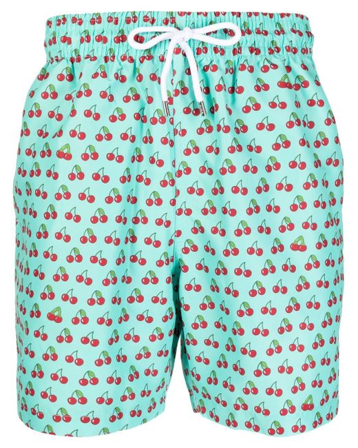 Derek Rose cherry-print swim shorts