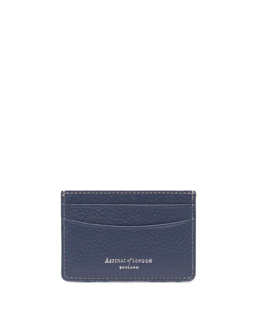 Aspinal of London slim pebbled-leather card case