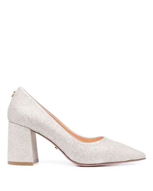 Loulou pointed-toe 75mm metallic pumps