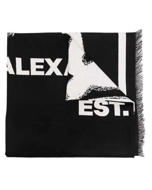 Alexander McQueen Graffiti logo oversized scarf