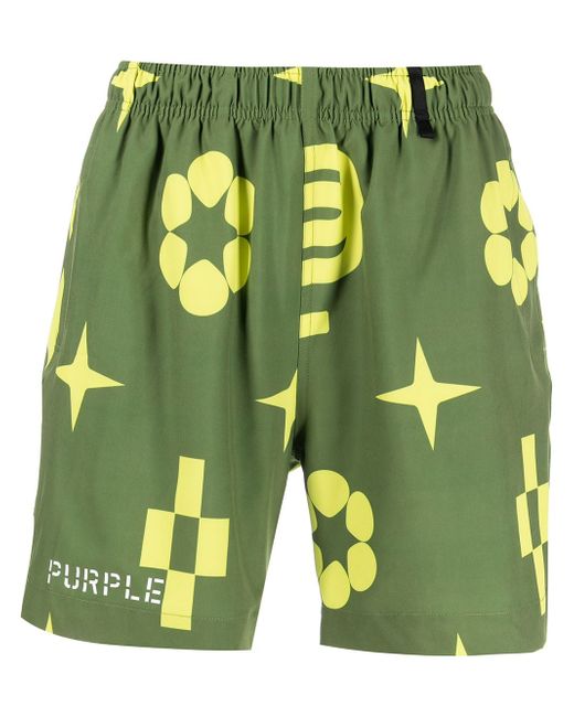Purple Brand Jumbo Monogram swim shorts