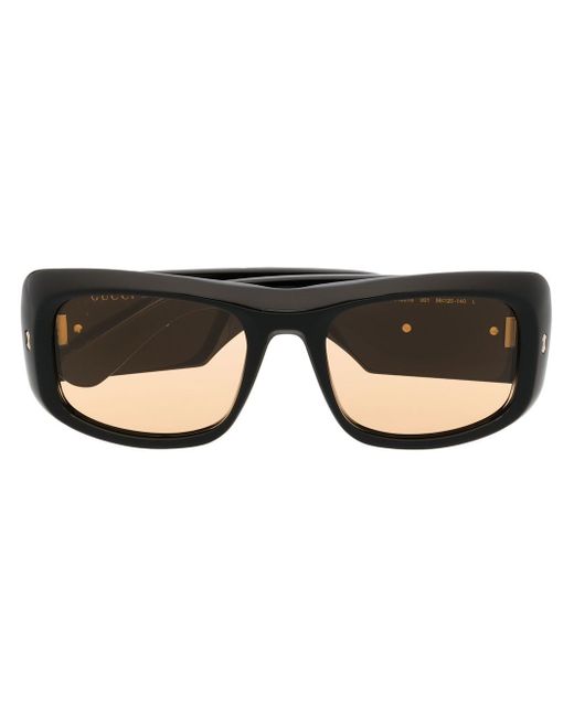 Gucci rectangular-frame mirrored sunglasses