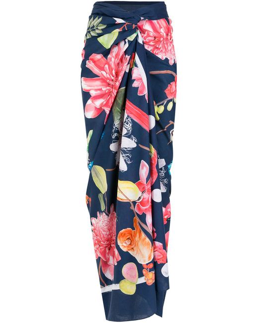Isolda floral-print cotton sarong