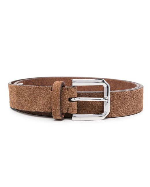 Brunello Cucinelli square-buckle textured belt