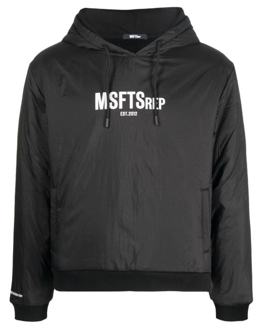 MSFTSrep logo-print detail hoodie