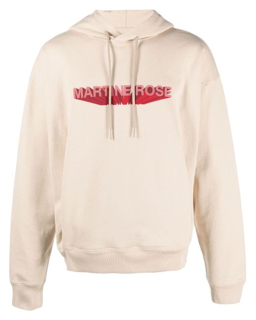 Martine Rose logo print drawstring hoodie