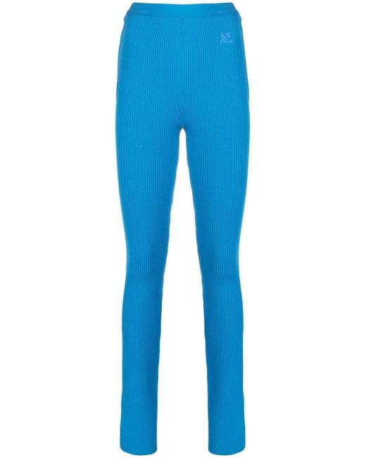 Courrèges ribbed flared leggings