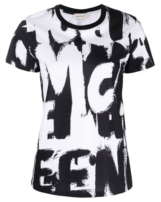 Alexander McQueen graffiti-print cotton T-shirt