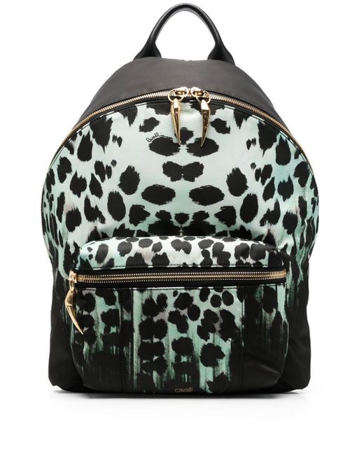 Roberto Cavalli leopard-print zip-up backpack