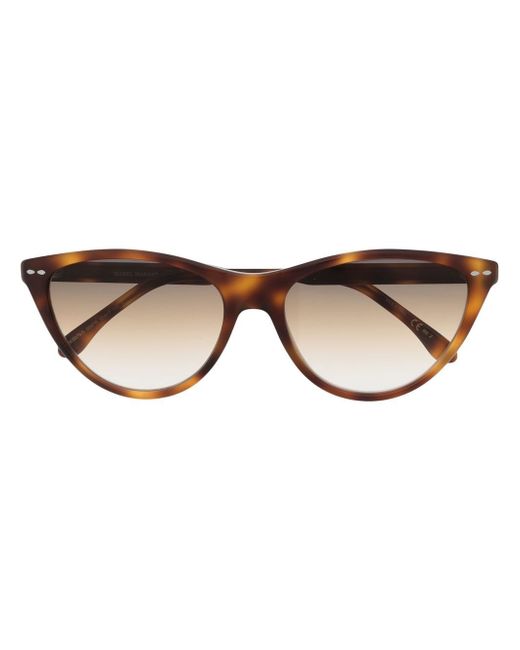 Isabel Marant Eyewear logo-print tortoiseshell-effect sunglasses