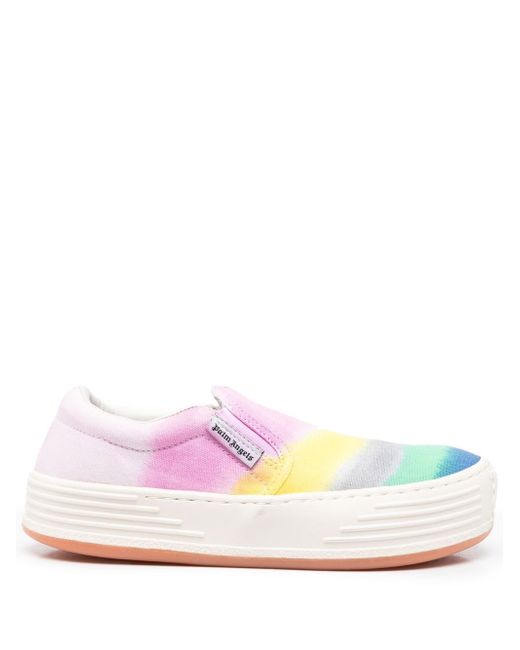 Palm Angels gradient-pattern canvas slip-on trainers