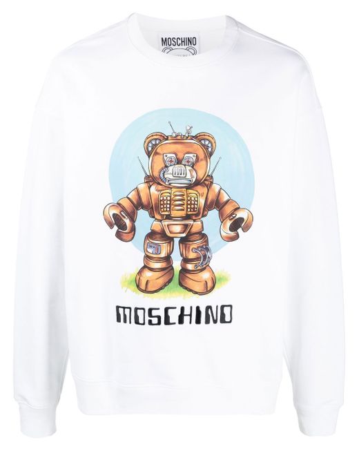 Moschino logo organic cotton sweatshirt